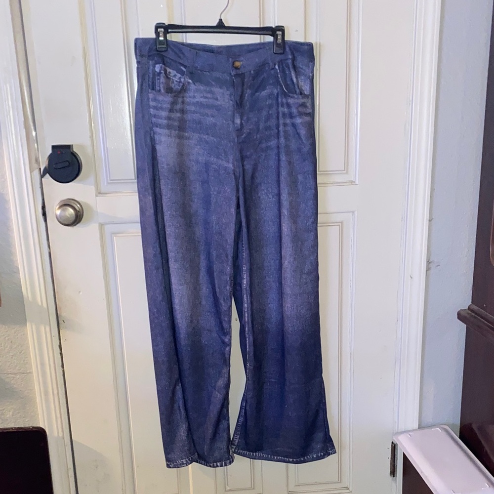 Stylish Blue Wide-Leg Jeans